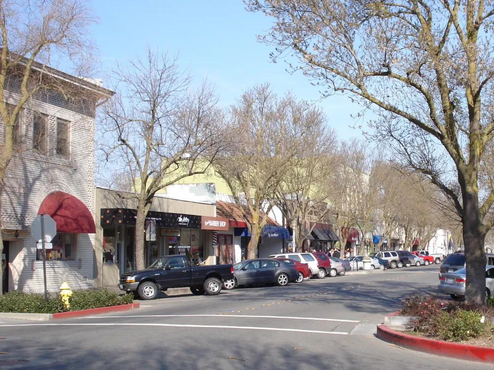 Picture of the Davis California main street.